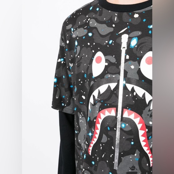 BAPE Space Camo Shark Tee - Picture 3 of 4